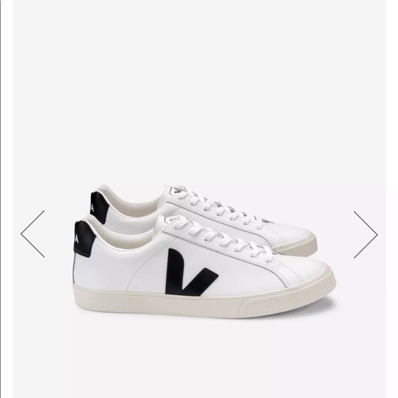 Veja Esplar Leather Sneakers - White/Black - Picture 1 of 7
